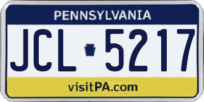PA license plate JCL5217