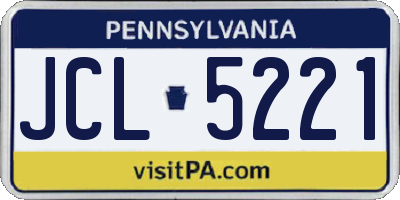 PA license plate JCL5221