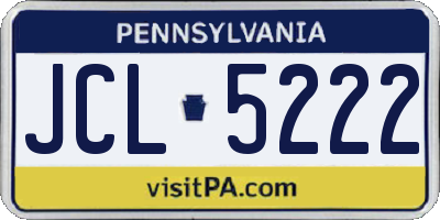 PA license plate JCL5222