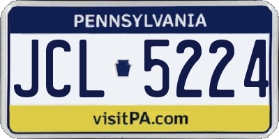 PA license plate JCL5224