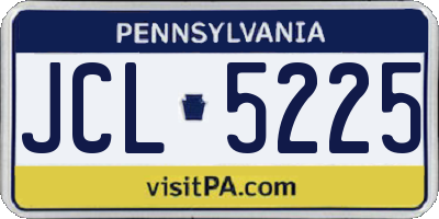PA license plate JCL5225