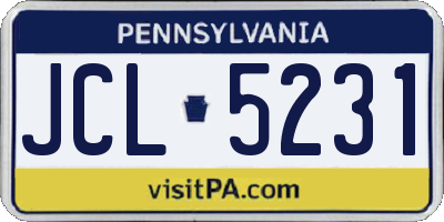 PA license plate JCL5231