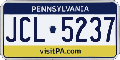 PA license plate JCL5237