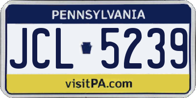 PA license plate JCL5239