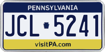 PA license plate JCL5241