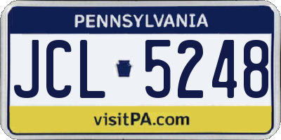 PA license plate JCL5248