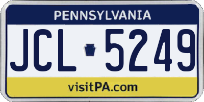 PA license plate JCL5249