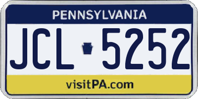 PA license plate JCL5252