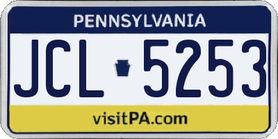 PA license plate JCL5253