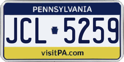 PA license plate JCL5259