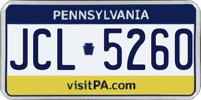 PA license plate JCL5260