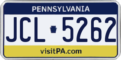 PA license plate JCL5262