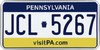 PA license plate JCL5267