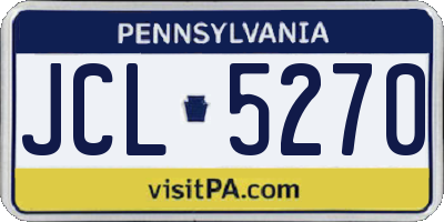 PA license plate JCL5270