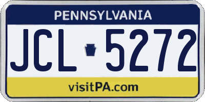 PA license plate JCL5272