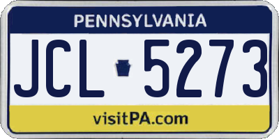 PA license plate JCL5273