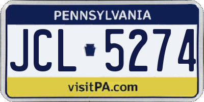 PA license plate JCL5274