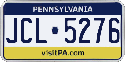 PA license plate JCL5276