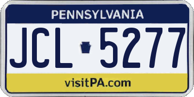 PA license plate JCL5277