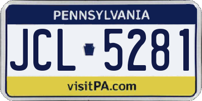 PA license plate JCL5281