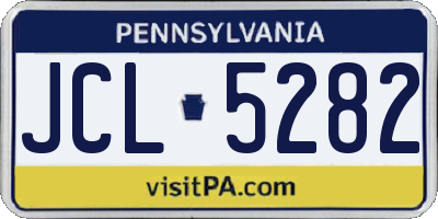 PA license plate JCL5282