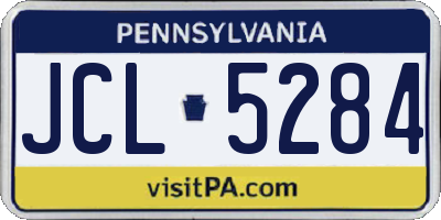 PA license plate JCL5284