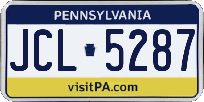 PA license plate JCL5287