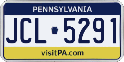 PA license plate JCL5291