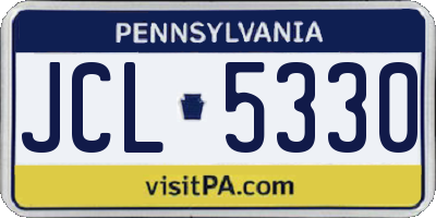 PA license plate JCL5330