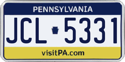 PA license plate JCL5331