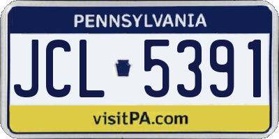 PA license plate JCL5391