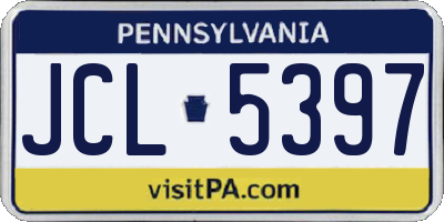 PA license plate JCL5397