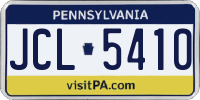 PA license plate JCL5410