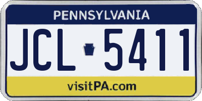 PA license plate JCL5411