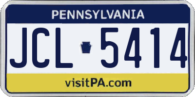 PA license plate JCL5414