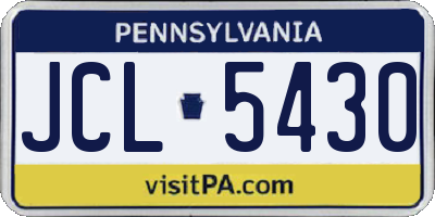 PA license plate JCL5430
