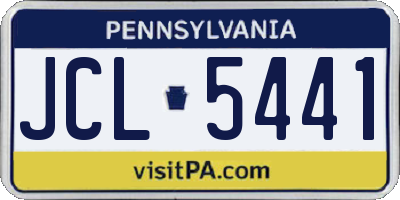 PA license plate JCL5441