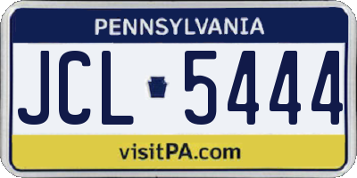 PA license plate JCL5444