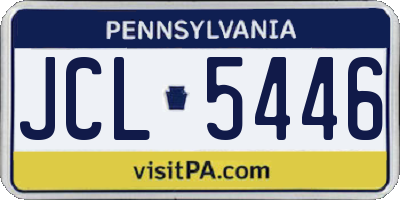 PA license plate JCL5446