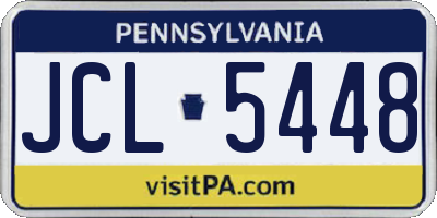 PA license plate JCL5448