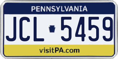 PA license plate JCL5459