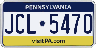 PA license plate JCL5470