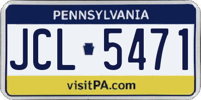 PA license plate JCL5471
