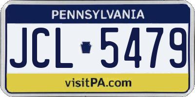 PA license plate JCL5479