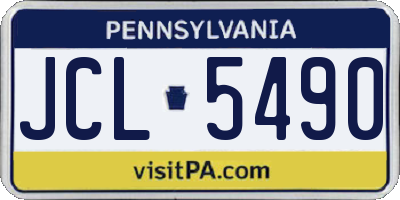 PA license plate JCL5490