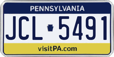 PA license plate JCL5491