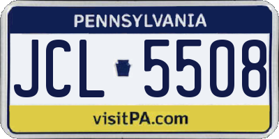 PA license plate JCL5508