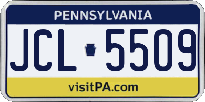 PA license plate JCL5509