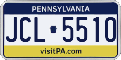 PA license plate JCL5510