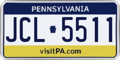 PA license plate JCL5511